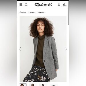 Madewell Larsen blazer in herringbone small